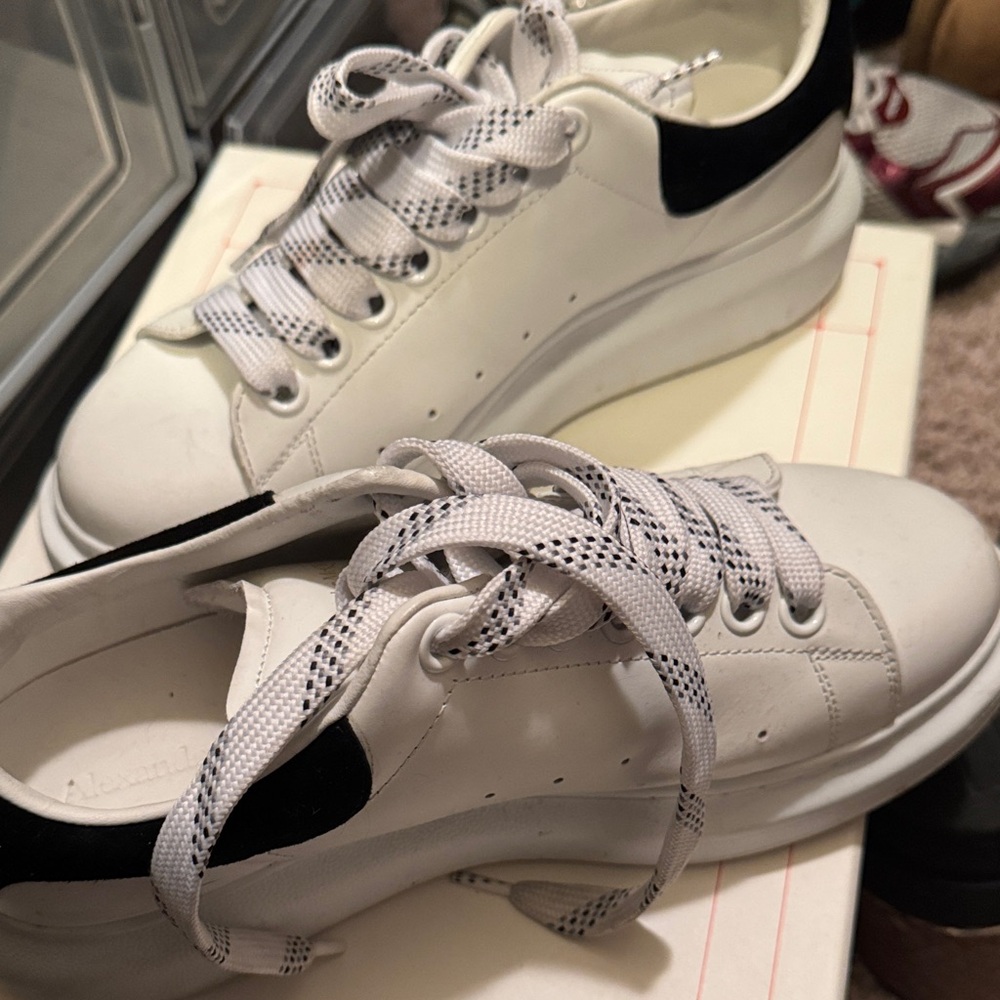Alexander McQueen White and Black Sneakers